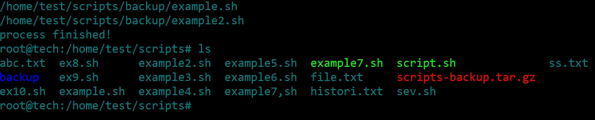 Use gzip to compress that backup file