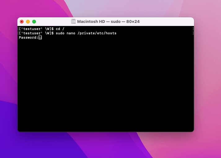 Provide an administrator password