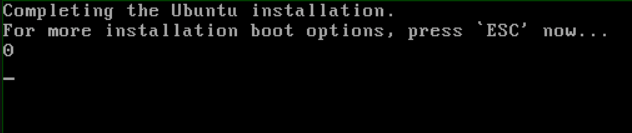 This image depicts what your screen will look like while waiting for the Ubuntu installation to finish.