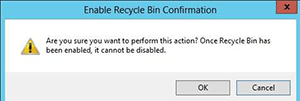 Enabling Recycle Bin Confirmation