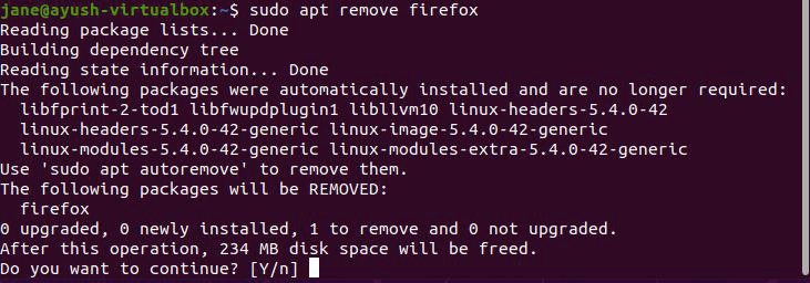 Apt remove: Uninstall apt Packages in Ubuntu