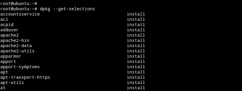 How to get the list of installed packages?