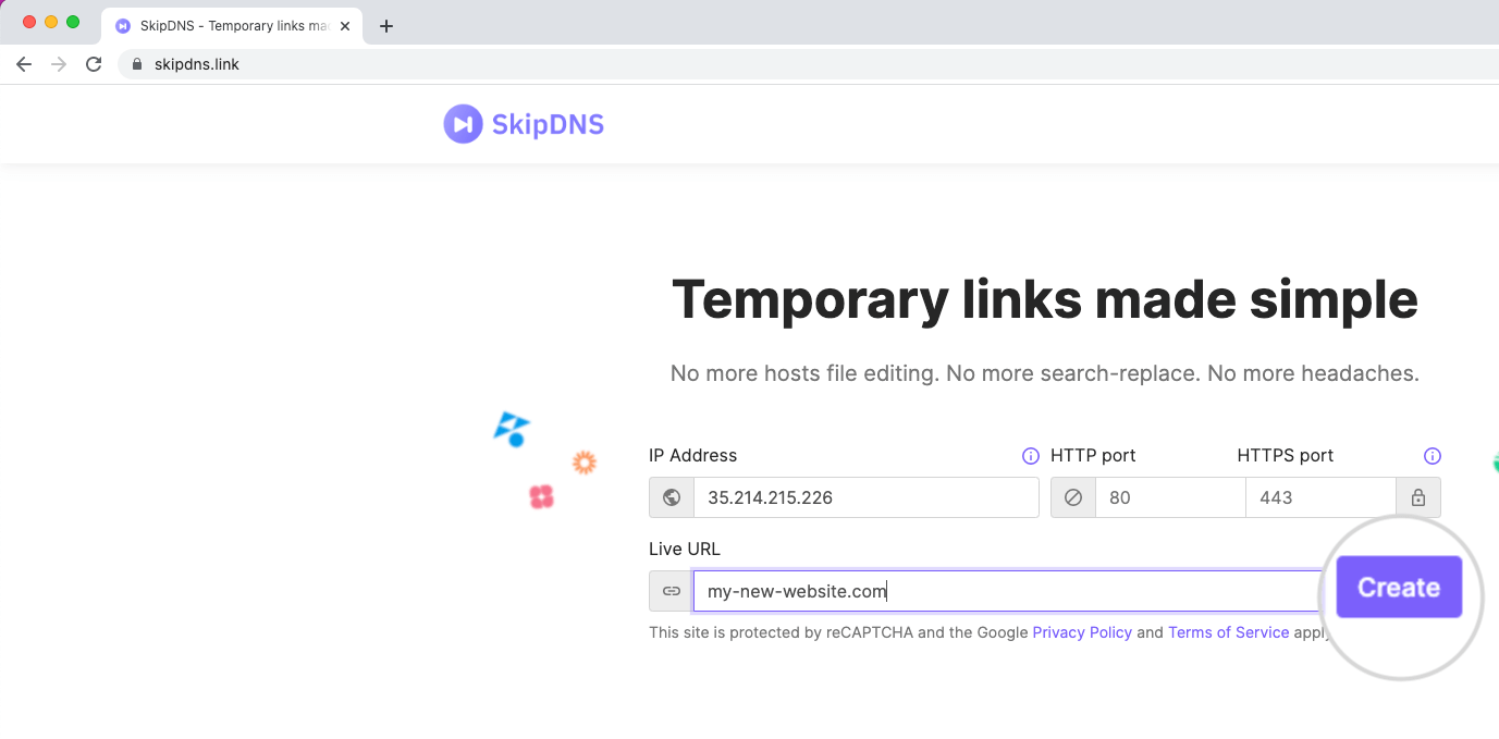 Website will be opened if the hostname is pointed correctly to an IP address